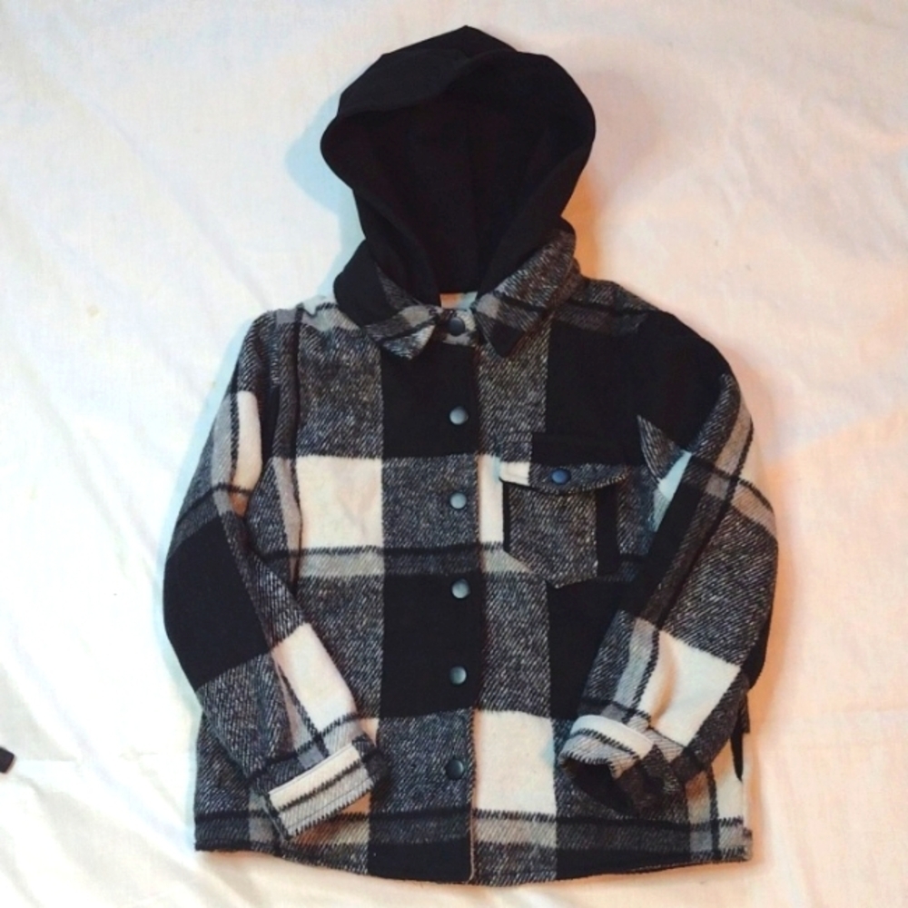 Plaid Kids Jacket with Hood